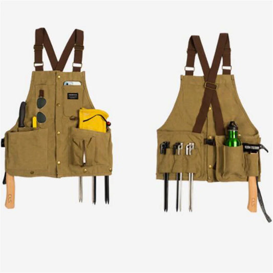 Outdoor Vest Camping Men Women's Leisure Multi-Functional Apron Fishing Camera Vest Coat Equipment Durable Tool Pocket Collector